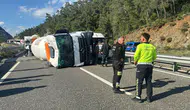 Marmaris'te beton mikseri devrildi : Şans eseri yaralanan olmadı