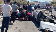 Şanlıurfa'da kurban dönüşü feci kaza : Ters dönen otomobilde 5 kişi yaralandı