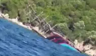 Marmaris'te gezi teknesi battı : 110 yolcu tahliye edildi