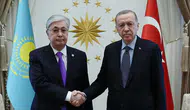 CumhurbaşkanıErdoğan, Kazakistan Cumhurbaşkanı Tokayev ile ortak basın toplantısı düzenledi