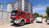 Adıyaman'da inşaatta doğal gaz borusu alev alev yandı