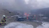 Hatay'da inşaat şantiyesinde yangın çıktı