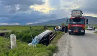 Van'da araç kanala düştü : Sürücü yaralandı