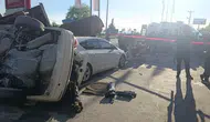Zonguldak'ta otomobil akaryakıt istasyonunda daldı : 5'i çocuk 6 yaralı