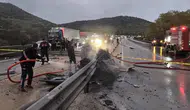 Afyonkarahisar'da yanan otomobilin sürücüsü feci şekilde can verdi