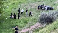 Adıyaman'da otomobil tarlaya uçtu : Yaralılar var