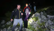Nevşehir'de arazide mahsur kalan kadın, 2 saatin sonunda kurtarıldı