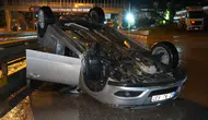 Kırıkkale'de kaza : Otomobil takla attı