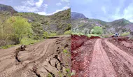 Giresun'da heyelan sonrası yol çalışmaları gerçekleştirildi