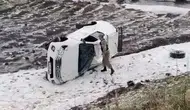 Ardahan'da askeri araç devrildi : 2 astsubay yaralandı