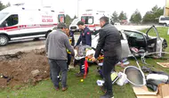 Kastamonu'da kaza : Kontrolden çıkıp takla atan otomobildeki yaşlı çift yaralandı