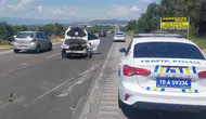 Balıkesir Gömeç’te iki otomobil çarpıştı : 2 kişi yaralandı
