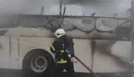 Sakarya'da seyir halindeki yolcu otobüsünde yangın çıktı