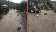Kastamonu'da sağanak ve dolu yağışı : Köy yolları suyla kaplandı