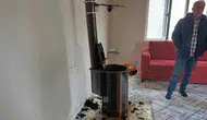 Adıyaman'da tutuşturulan soba patladı