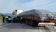 Bozdoğan-Nazilli kara yolunda otomobil ve tır çarpıştı : Bir kişi yaralandı
