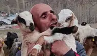Erzurumlu çobanın oğlak sevgisi büyük ilgi gördü