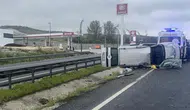 Eskişehir'de kontrolden çıkan araç yan yattı : 4 yaralı