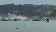 Bebek Sahili'nde bir teknede yangın çıktı