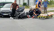 Antalya Manavgat'ta otomobil ile motosiklet çarpıştı : Biri bebek 2 yaralı