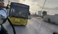 Kartal'da İETT otobüsü kırmızıda geçti : Motosiklet sürücüsü ölümden döndü
