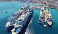 Kuşadası'na 4 kruvaziyer ile 10 bin 800 turist geldi