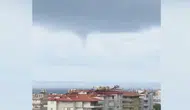 Alanya açıklarında deniz üzerinde hortum oluştu