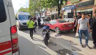 Kütahya'da motosiklet yayaya çarptı : 2 kişi yaralandı