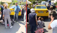 Şişli'de geri geri giden taksinin altında kalan yaşlı kadın yaralandı