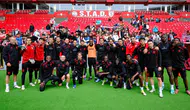 Samsunspor, Göztepe maçının hazırlıklarını öğrencilerin desteğiyle tamamladı