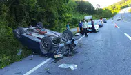 Zonguldak'ta otomobil takla attı : 4 yaralı