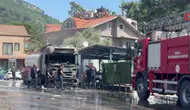 Muğla'da akaryakıt istasyonundaki tır alev aldı