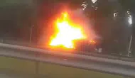 Bursa'da seyir halindeki otomobil alev topuna döndü