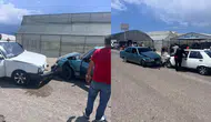 Antalya'da 2 araç kafa kafaya çarpıştı : 3'ü hafif 4 yaralı