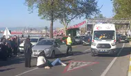 Tekirdağ'da trafik kazası : Motosiklet sürücüsü yaralandı