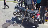 Gaziantep'te kaza : 70 yaşındaki motosiklet sürücüsü yaralandı