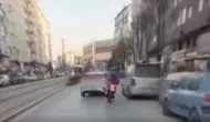 Eskişehir'de kaza anı kamerada : 'Kamera çekiyor mu?' dedi saniyeler sonra çarpıştı