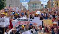 Edirne'de Kiremitçiler Maden Ocağı işçileri, eylemlerinin 7'nci gününde Keşan'a yürüdü