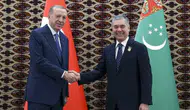 Cumhurbaşkanı Erdoğan, Türkmenistan Milli Lideri Berdimuhamedov ile görüştü