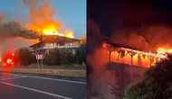 Sakarya'da 3 katlı müstakil evin çatısı alevlere teslim oldu