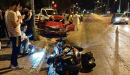 Karabük'te kırmızı ışık ihlali kazası : Sürüklenen motosikletli ağır yaralandı