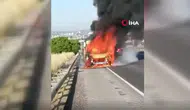 Ankara'da işçi servisinde yangın çıktı