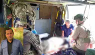 Yüksekova'da sarp arazide kalp krizi geçiren vatandaşın cenazesi helikopterle alındı