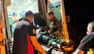 Hatay Antakya'da motosiklet dereye uçtu : 1 yaralı