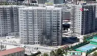 İstanbul Maltepe’de inşaat yangını : Dış cephe kaplaması alevlere teslim oldu