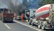 TEM Otoyolu Kumburgaz yolunda yangın : Araç kullanılamaz hale geldi