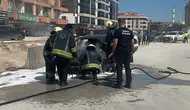 Konya'da seyir halindeki otomobil alev alev yandı