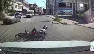 Batman'da motosikletin otomobile çarptığı kaza araç kamerasına yansıdı