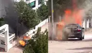 Diyarbakır'da otomobilde yangın çıktı