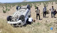 Şanlıurfa'da mobil sağlık aracı şarampole devrildi : 1 görevli yaralandı